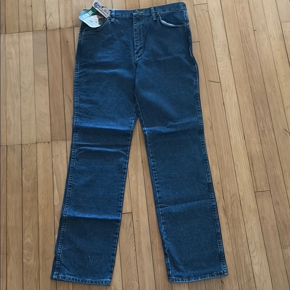 Wrangler Blue Straight Jeans Classic Denim